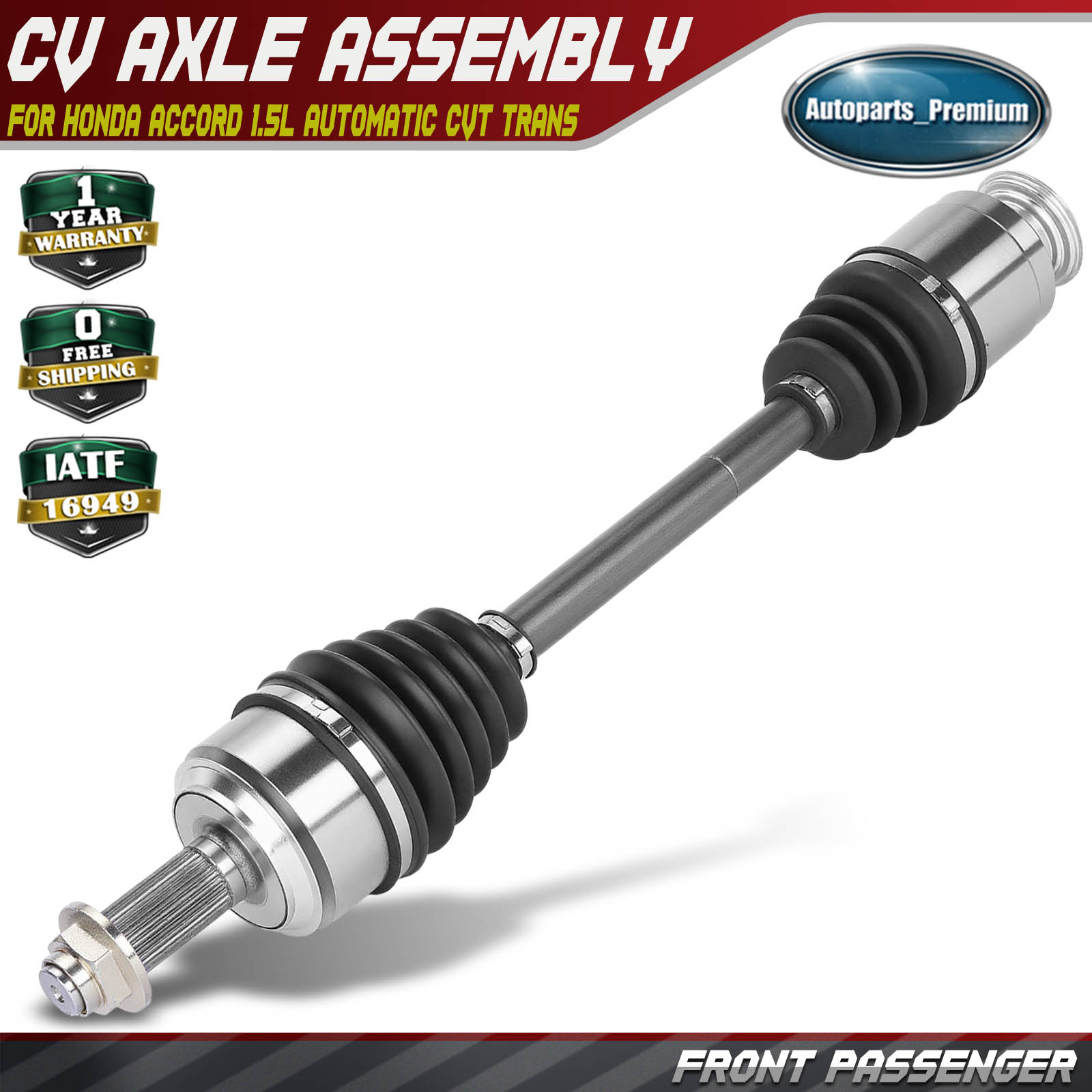 Front Right CV Axle Assembly for Honda Accord 2018-2022 1.5L